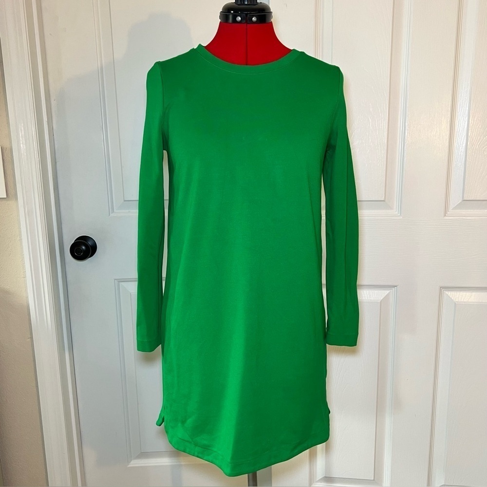 Lord & Taylor 424 Fifth Long Sleeve Knee Length Emerald Green Dress Med Petite